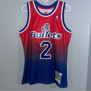 Chris Webber #2 Washington Bullets 94-95 Mitchell Ness Fadeaway Swingman Jersey